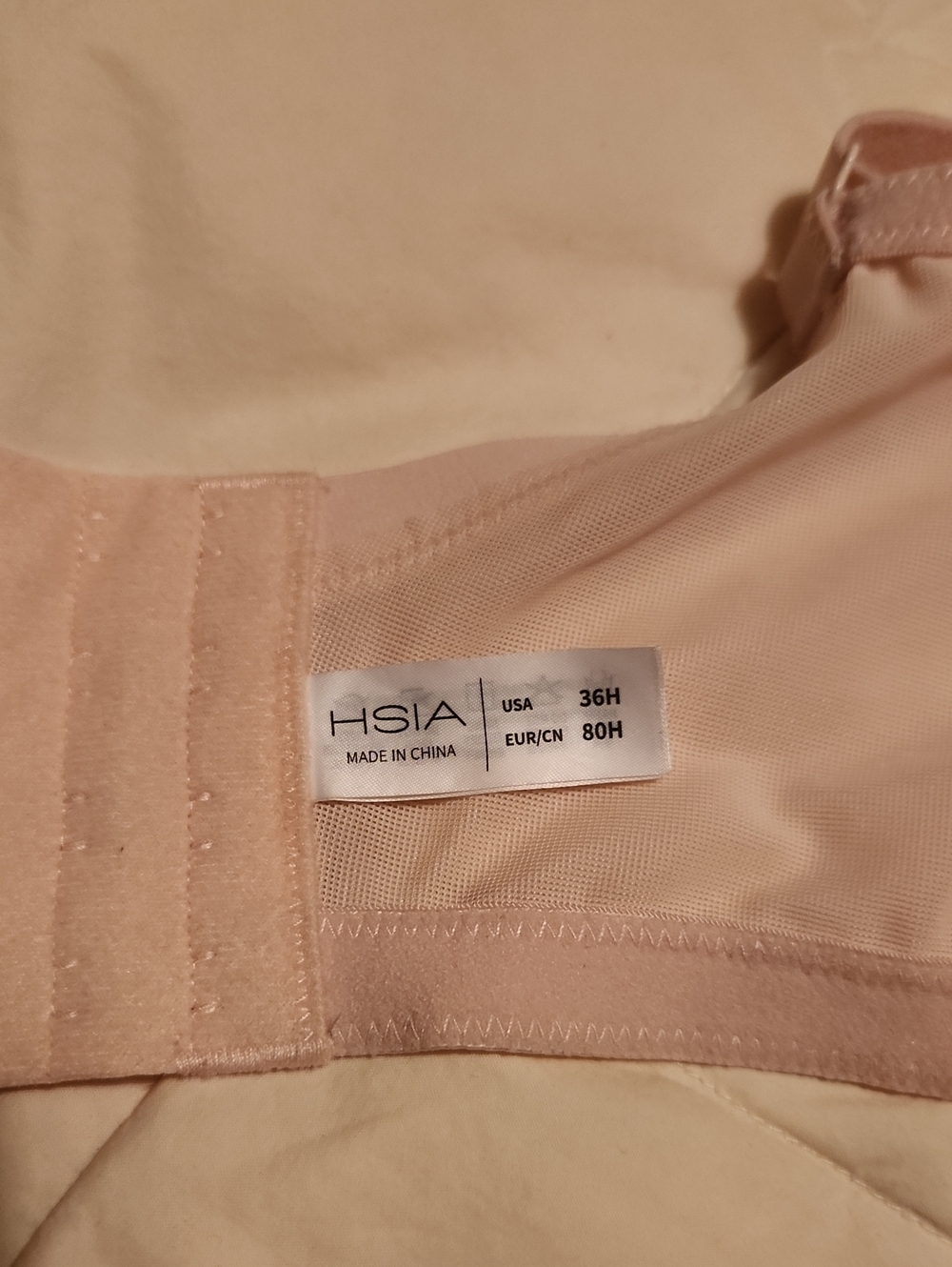HSIA Nude Blush Full Coverage Bra - 36H - Picture 2 of 3